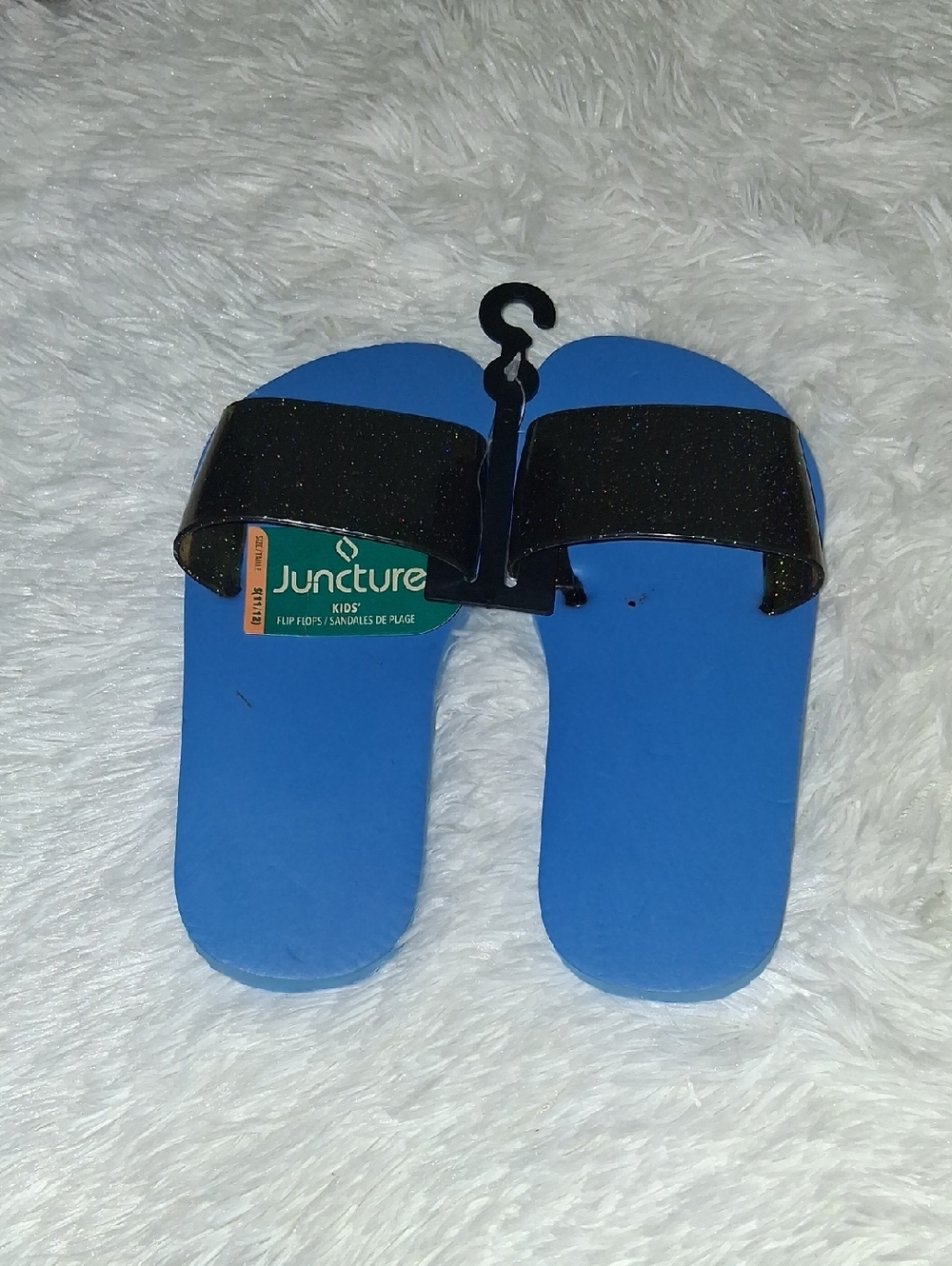 Kids Blue & Black Slide Sandals